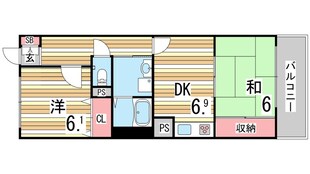 ツイン大開 1号館の物件間取画像